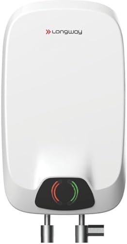Longway Zyro 5.5 Ltr 5 Star Rated Instant Water Heater For Home With Advanced Multi-Layered Safety System & Anti-Rust Coating | Suitable For Kitchen & Bathroom | 5 Year Warranty On Tank (White, 5.5 L)