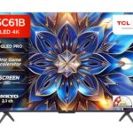 Tcl 139 Cm (55 Inches) 4K Ultra Hd Smart Qled Google Tv 55C61B (Black)