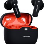 Triggr Apex S2 2025, Dual Pairing, 60H Battery, Preset Eq, Quad Mic Enc, Rubber Finish Bluetooth(Black Inferno, True Wireless)
