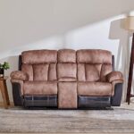 Home Centre Aries Faux Leather 2-Seater Rocking Recliner – Brown