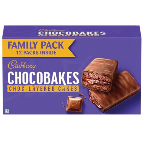 Cadbury Chocobakes Choclayered Cakes, 228 G