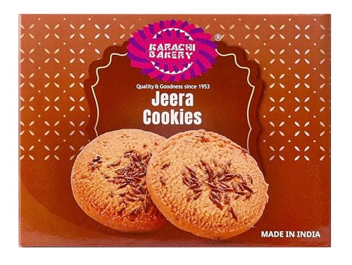 Karachi Bakery Jeera Flavour Cookie, 400Gm | Tea Time Snack | Delicious Cookies | Vegetarian