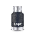 Pexpo Cameo Isi Certified Stainless Steel Vacuum Insulated Flask – 160Ml | Double Wall Hot & Cold Upto 4-5 Hours | Office, School, Gym, & Travelling | Men, Women & Kids | Rcb Edition – Black