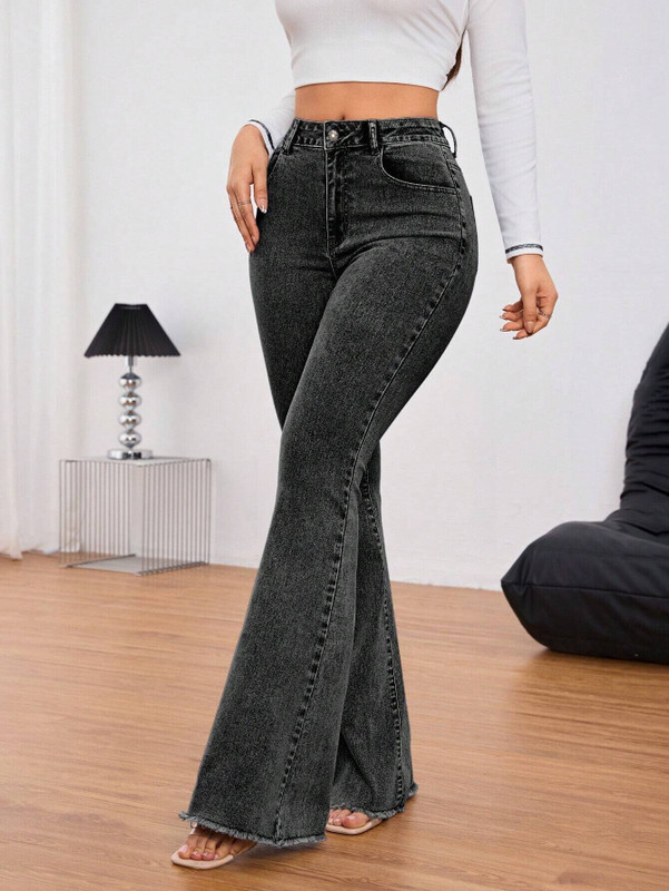 Kotty Boot-Leg Women Black Jeans