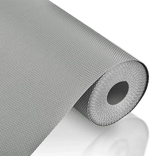 Mollishomes Eva Food Grade Washable Anti Slip Mat/Sheet For Fridge, Shelf Liner For Kitchen Shelves, Table, Kitchen Drawer Mat, Wardrobe(Diamond Texture, Light Grey) 3Mtr (300Cm X 45Cm)