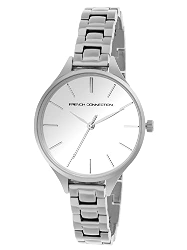 French Connection Women’S Ella Analog Watch Silver Strap-Fcs003A