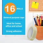 Aipl Bopp Packaging Clear Tape – 18Mm X 65 Meter| Pack Of 16 | For Packaging, Decorating And Diy Works