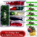 Stysol Plastic Fridge Container  – 1500 Ml(Pack Of 6, White)