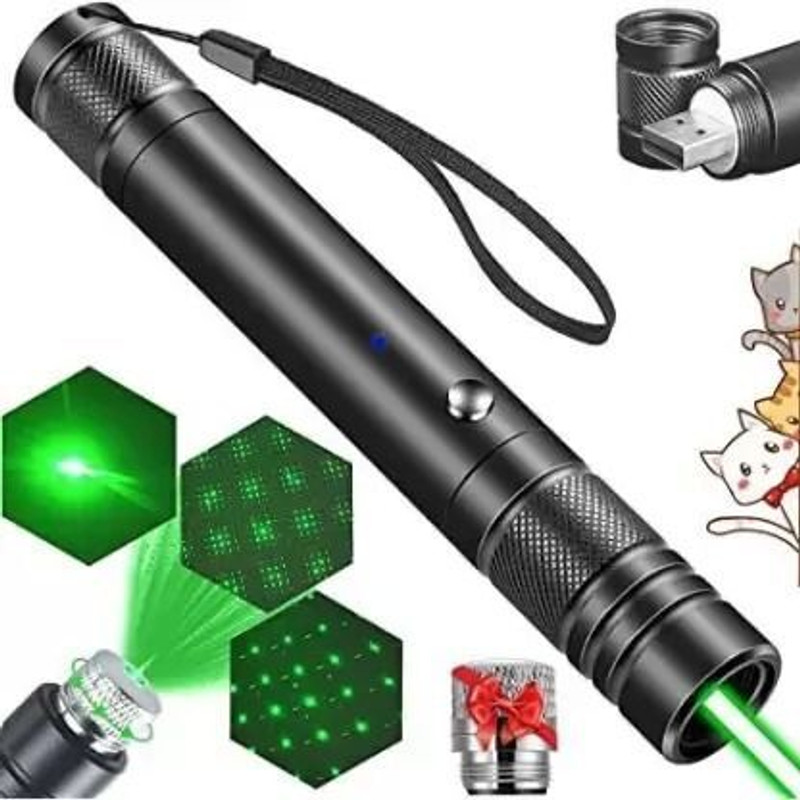 Nexttech Premium Laser Light Pointer With Different Modes, Rechargeable, Charger Inside(900 Nm, Green)