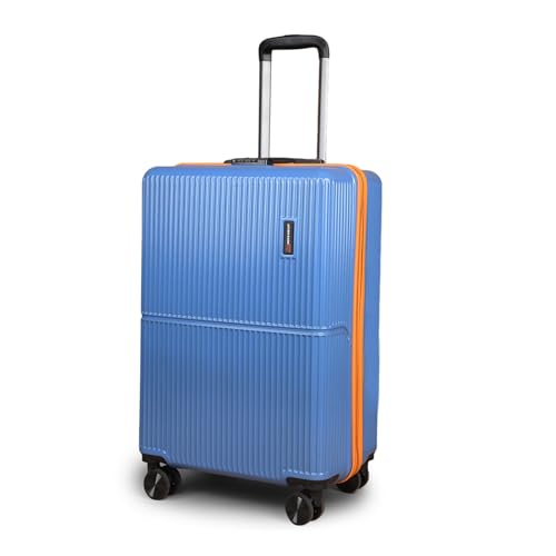 Move-Meant Cabin Glide Small 55Cm Suitcase 8 Wheels Number Lock Poly Carbonate Mat. Blue Trolley Bag For Men & Women | 360 Degree Wheeling System Luggage | Trolley Bags For Travel