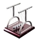 Renarsh Newton’S Cradle Steel Balance Ball Desktop Swinging Balls With 5 Balls Nylon Stings For Office Classic Desk Toy Balance Ball Physics Science Pendulum Toy Puzzle Nylon Line