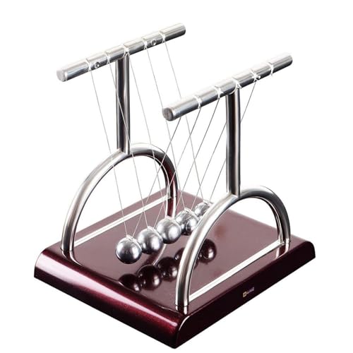 Renarsh Newton’S Cradle Steel Balance Ball Desktop Swinging Balls With 5 Balls Nylon Stings For Office Classic Desk Toy Balance Ball Physics Science Pendulum Toy Puzzle Nylon Line
