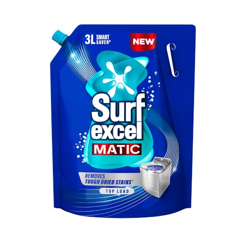 Surf Excel Matic Top Load Liquid Detergent 2+2 L|| Specially Designed For Tough Stain Removal On Laundry In Washing Machines – Super Saver Offer Pack
