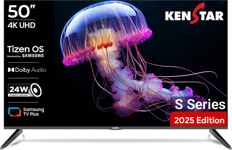 Kenstar 127 Cm (50 Inch) Ultra Hd (4K) Led Smart Tizen Tv 2025 Edition With Headphone Cushion(50Uhdtdkeetb)