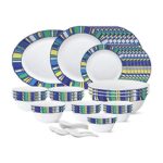 Larah By Borosil Opalware Dinner Set – 44 Pieces
