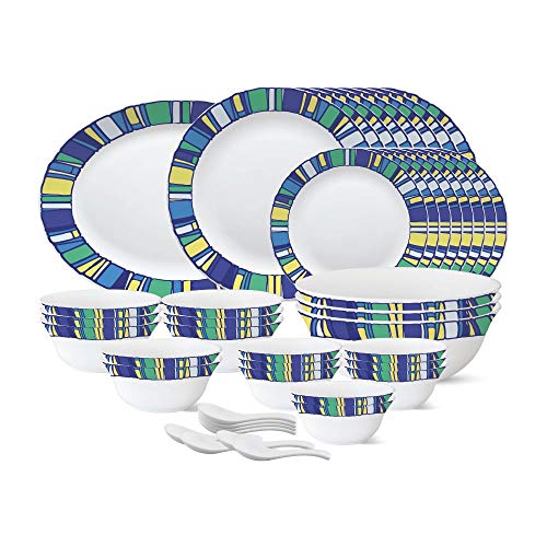 Larah By Borosil Opalware Dinner Set – 44 Pieces