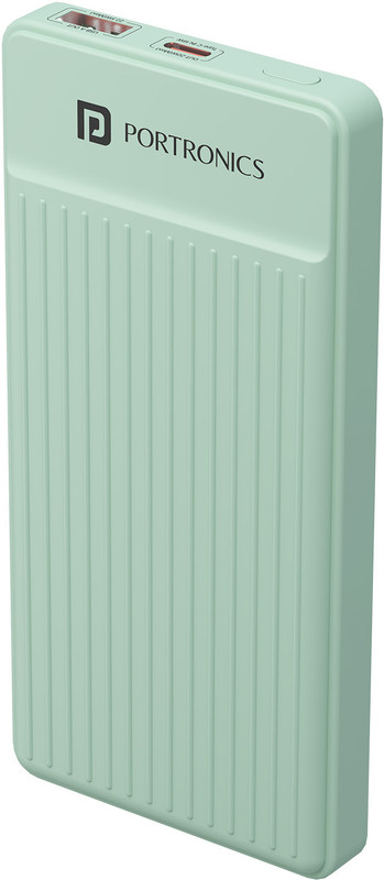 Portronics 10000 Mah 22.5 W Power Bank(Green, Lithium Polymer, Fast Charging For Mobile)