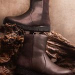 Inc.5 Women Black High-Top Flat Boots Boots For Men(Brown , 8)