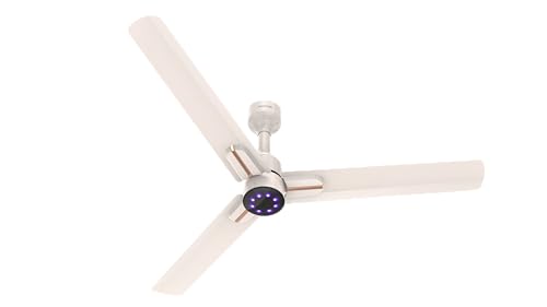 Polycab Wizzy Neo Led 2.0 1200Mm Bldc Ceiling Fan With Remote |Bee 5 Star Rated, Higher Air Delivery|Led Indicator,Reverse,Sleep And Breeze Mode,Free Installation |3 Years Warranty 【Beige Rosegold】