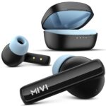 Mivi Duopods Sync Earbuds [New Launch], 60 Hours Playtime, Ai-Enc For Hd Calls, 13Mm Drivers, Ipx 4.0, Bt V5.3, Made In India True Wireless Bluetooth Ear Buds