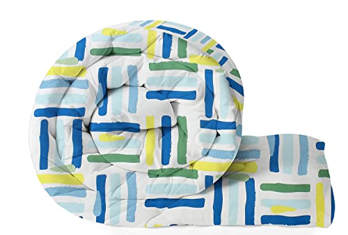 Bsb Home® 2Nd Gen 220 Gsm Microfiber Reversible Ac Comforter/Blanket For Winter/Quilt/Duvets For King Size Double Bed (230X250 Cm, Sky Blue &White)