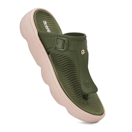 Action Women’S Thong Flip-Flops-Aptw-106-Olive-Beige-7