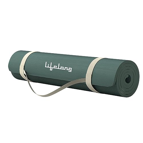 Lifelong Llym71 Yoga Mat For Women & Men Eva Material 4Mm Anti-Slip Mat For Workout|Exercise Mat For Home Gym | Yoga Mat-For Gym-Workout And Yoga Exercise I Green