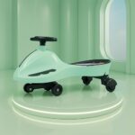 Kidsmate Drift Swing Car For Kids – Ride-On Toy With Pu Wheels, Non-Slip Pedals, And 360° Rotating Steering For Easy Navigate The Car For Ages 3 And Up -Sea Green