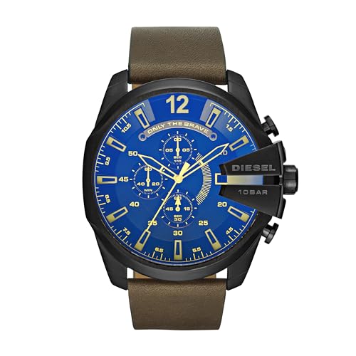 Diesel Mega Chief Analog Black Dial Men’S Watch-Dz4401