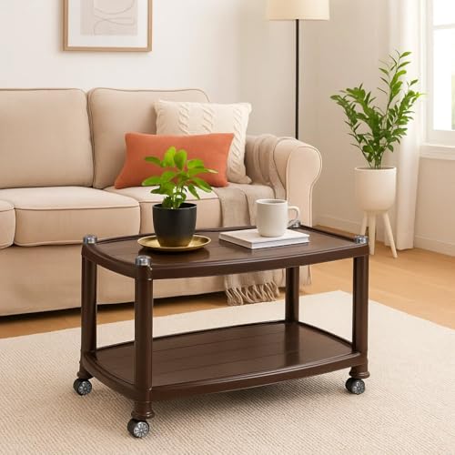 Nilkamal Centbl5 Contemporary Center Trolley Coffee Table/Tea Table/Teapoy For Home/Living Room/Office & Outdoor