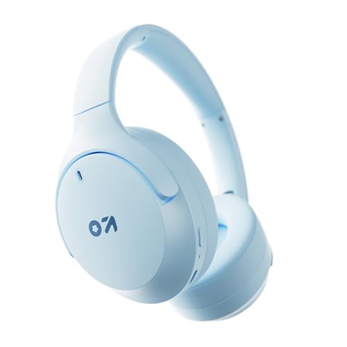 Goboult Q Over Ear Bluetooth Headphones With 70H Playtime, 40Mm Bass Driver, Zen™ Enc Mic, Type-C Fast Charging, 4 Eq Mode, Ipx5, Made In India, Headphones Wireless With Mic (Ice Blue)