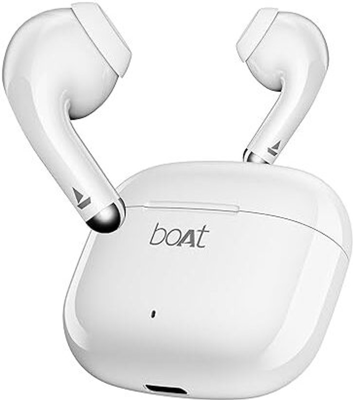Boat Airdopes 101V2, Flex Fit Tips,13Mm Drivers, Stream Ad Free Music Via App Support Bluetooth(Smoke White, True Wireless)