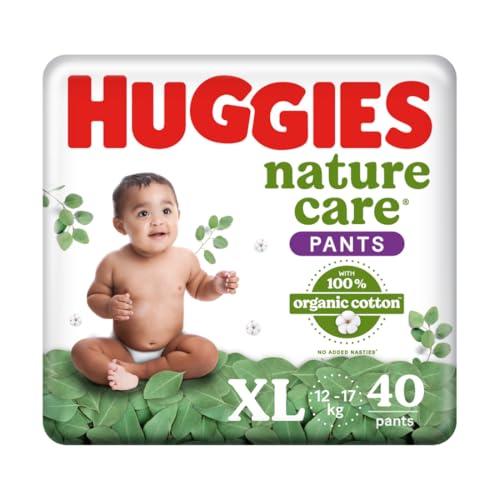 Huggies Nature Care Pants, Extra Large (Xl) Size Diaper Pants, 40 Count