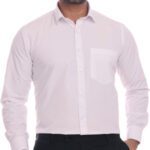 Colours ‘N’ Collars Men Solid Formal White Shirt
