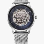 Titan Mechanical Automatic Titan Automatic Dark Blue Dial Silver Metal Strap Analog Watch  – For Men