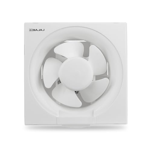 Bajaj Airout 150 Mm 4 Star Dom Exhaust Fan | Back Shutter | 100% Copper Motor | Auto Thermal Protector | Aerodynamaically Designed Blade【White】