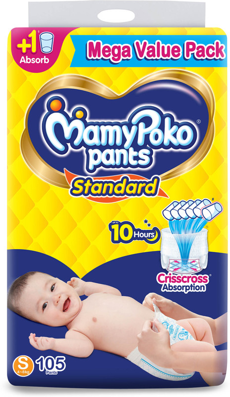 Mamypoko Pants Standard, 10Hr Leakage Protection – S(105 Pieces)