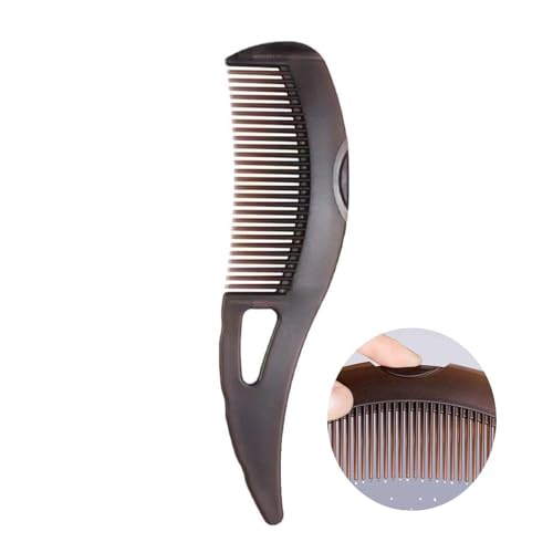 Prechana Dandruff Comb Energy Massage Comb Scalp Brush For Dandruff Removal, Lice Remover Products, Hair Dressing Comb, Plastic, Brown, Unisex