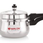 Nirlon Induction And Gas Stove Compatible Outer Lid Belly Triply Stainless Steel Pressure Cooker (2 Liters)