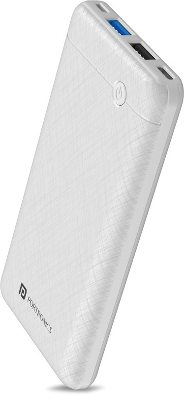 Portronics 10000 Mah Power Bank(White, Lithium Polymer, For Mobile)