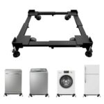 Lifelong Adjustable Washing Machine Stand With Wheels – Heavy Duty 180 Kg Load Capacity Premium Steel Trolley For 5 Kg–12 Kg Top & Front Load Washing Machines, Refrigerator & Dishwasher | Anti-Vibration Base