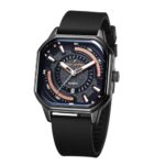 Daniel Hechter Modern Analog Watch For Men With Octagon Dial And Silicon Band