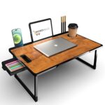 Wondwild Study Table Bed Table Premium Laptop Table/Foldable And Portable Wooden/Writing Desk For Office/Home/School (Cotted~Wood)