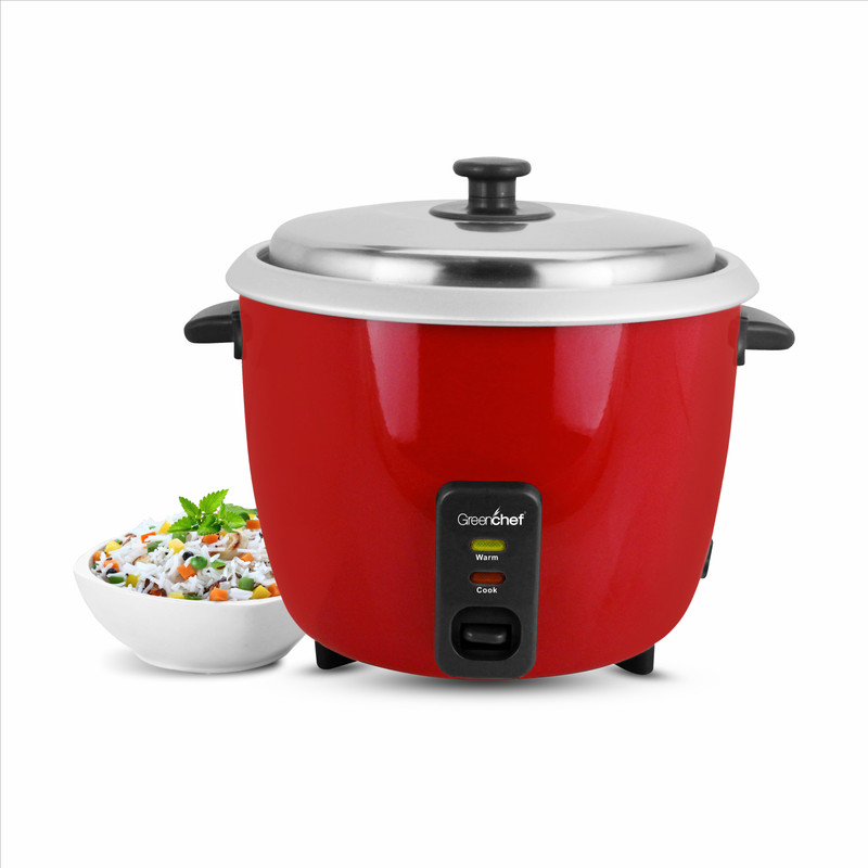 Greenchef Carlo Ace Single Pot Electric Rice Cooker(1.8 L, Red)