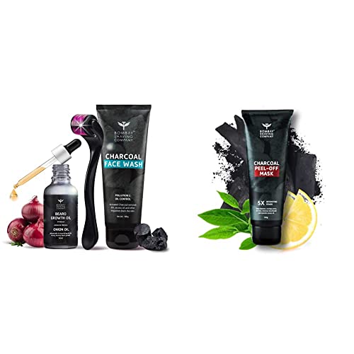 Bombay Shaving Company Beard Growth Kit And Charcoal Peel Off Mask, 100 Gm