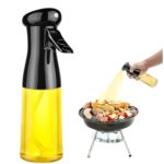 Vrudansh Multi-Function Oil Sprayer Bottle, Black, Glass And Plastic, 210Ml Capacity, Ergonomic Trigger For Cooking, Bbq, Kitchen