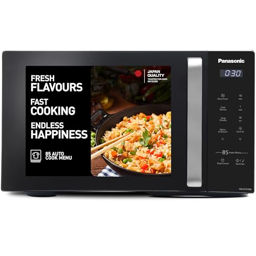 Panasonic 25L Solo Microwave Oven (Nn-St310Qbfg, Black, 85 Auto Cook Menus)