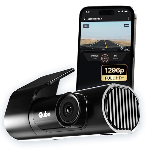 Qubo Pro X Dashcam | 2K Resolution | 3Mp Fhd+ Camera By Hero Group | Nightpulse Vision | Wide-Angle Fov | Supercapacitor | Built-In Wi-Fi, Mic | App Control | G-Sensor | Upto 1Tb Storage (Space Grey)