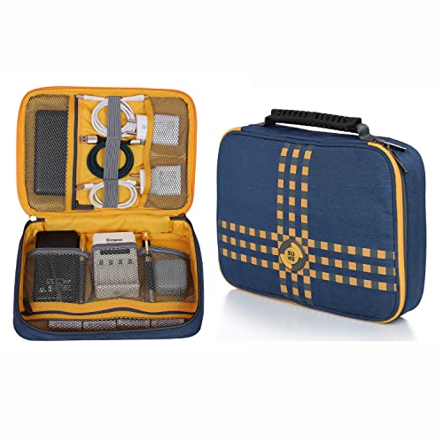 Eume Fixa 1 Compartment Electronic Accessories Organizer & Travel Gadget Bag For Men & Women (Navy Blue)