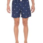 U.S. Polo Assn. Men Comfort Fit Print Cotton I663 Boxers – Pack Of 1 (Mid Blue Flag S)